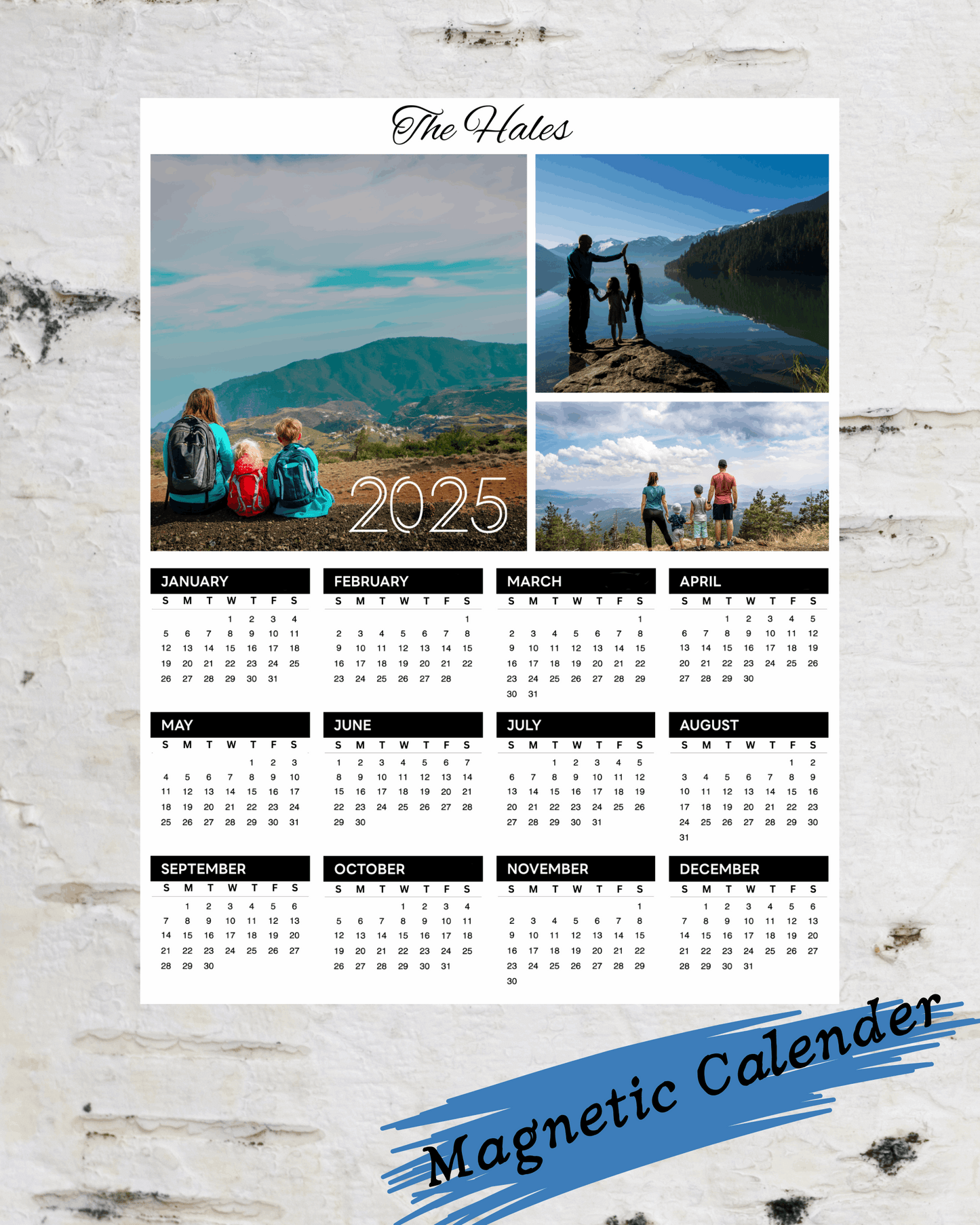12 Month Magnetic Calendar