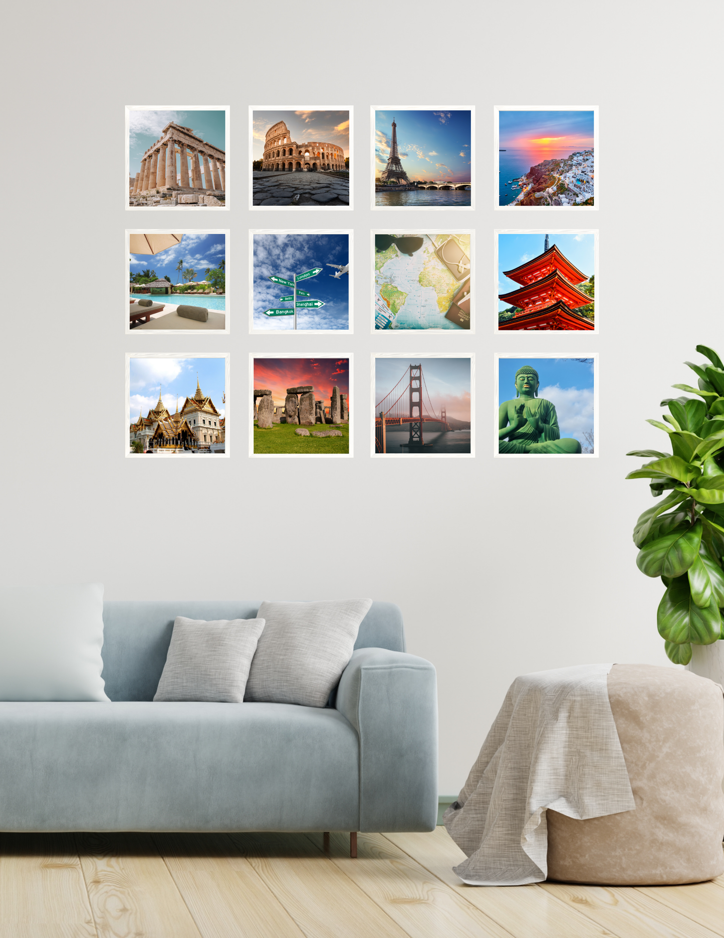 12x12 MagFrames – Magnetic Peel & Stick Photo Frame for Gallery Walls & Home Decor White