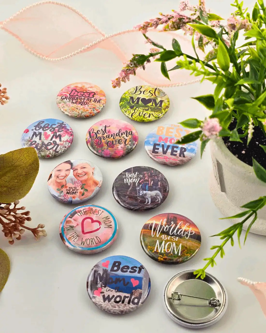 Round Premium "Mothers day" Pin - 1.5"