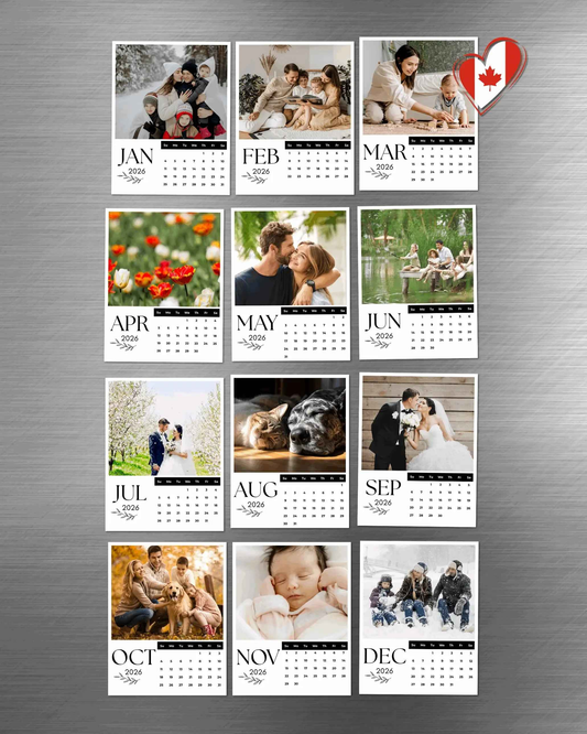 2026 Personalized Magnetic Photo Calendar | Made in Canada