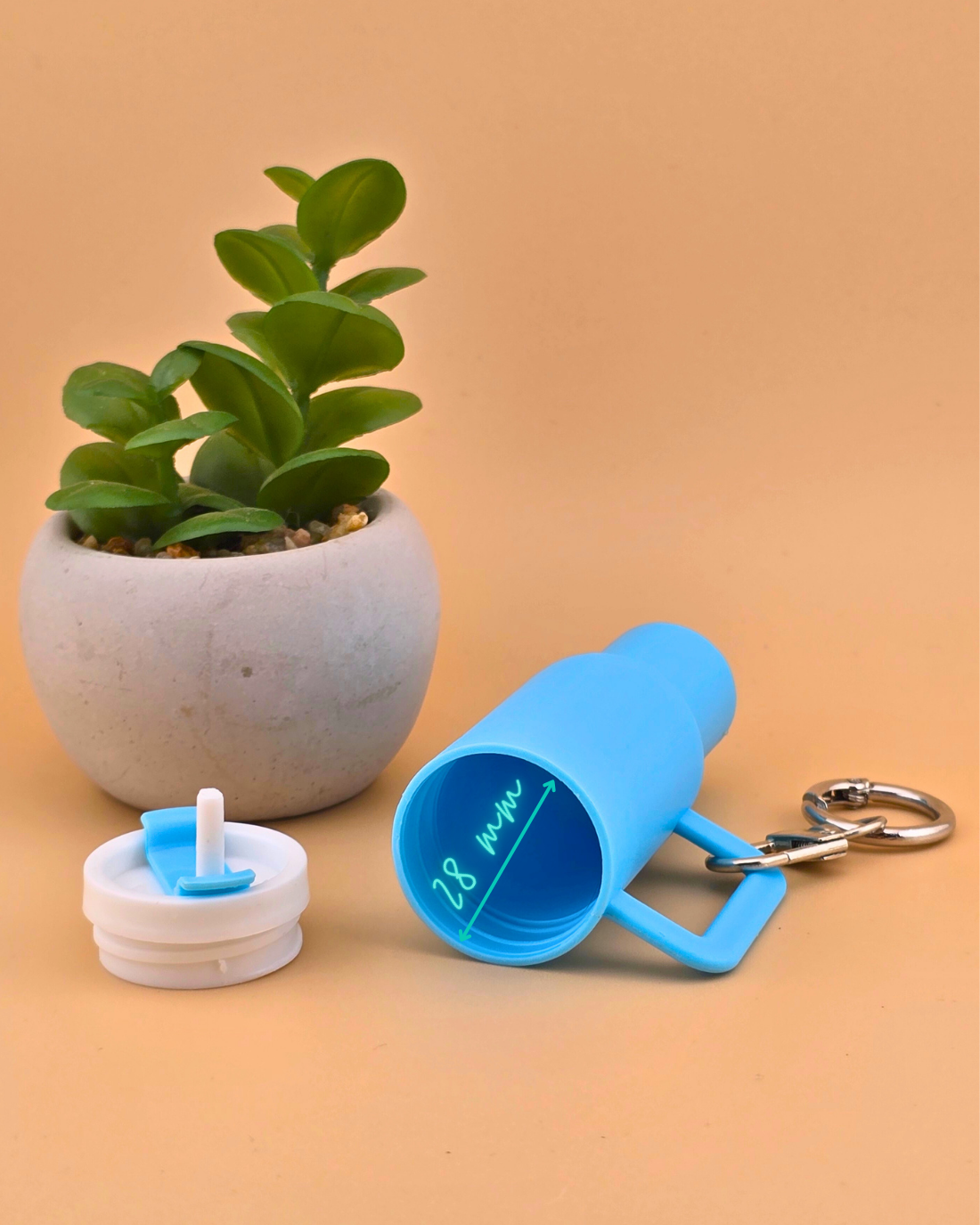 Mini Tumbler Keychain: Cute Lip Balm Holder & Coin Purse Charm