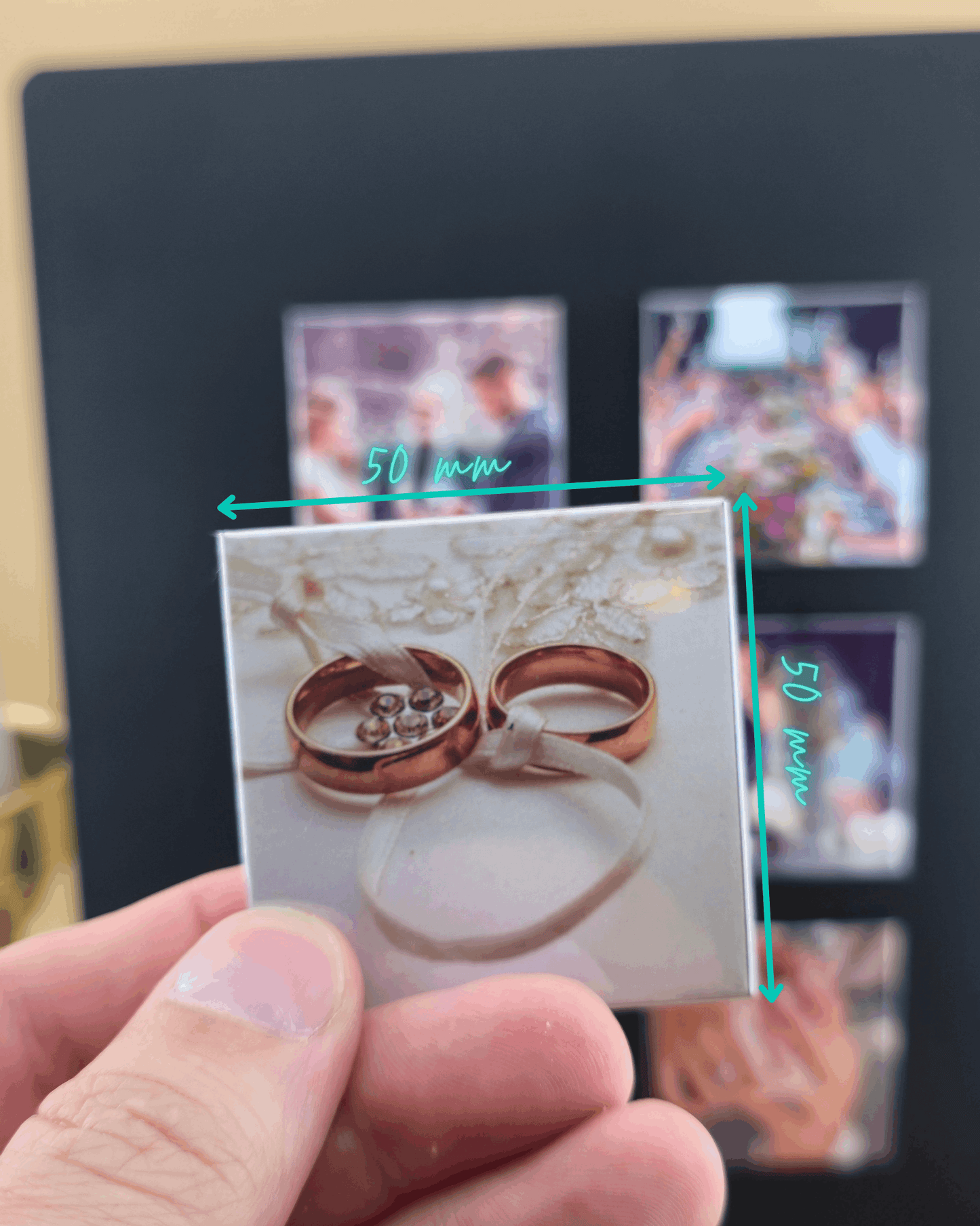 Premium Custom Photo Magnets 50x50mm - Set of 6