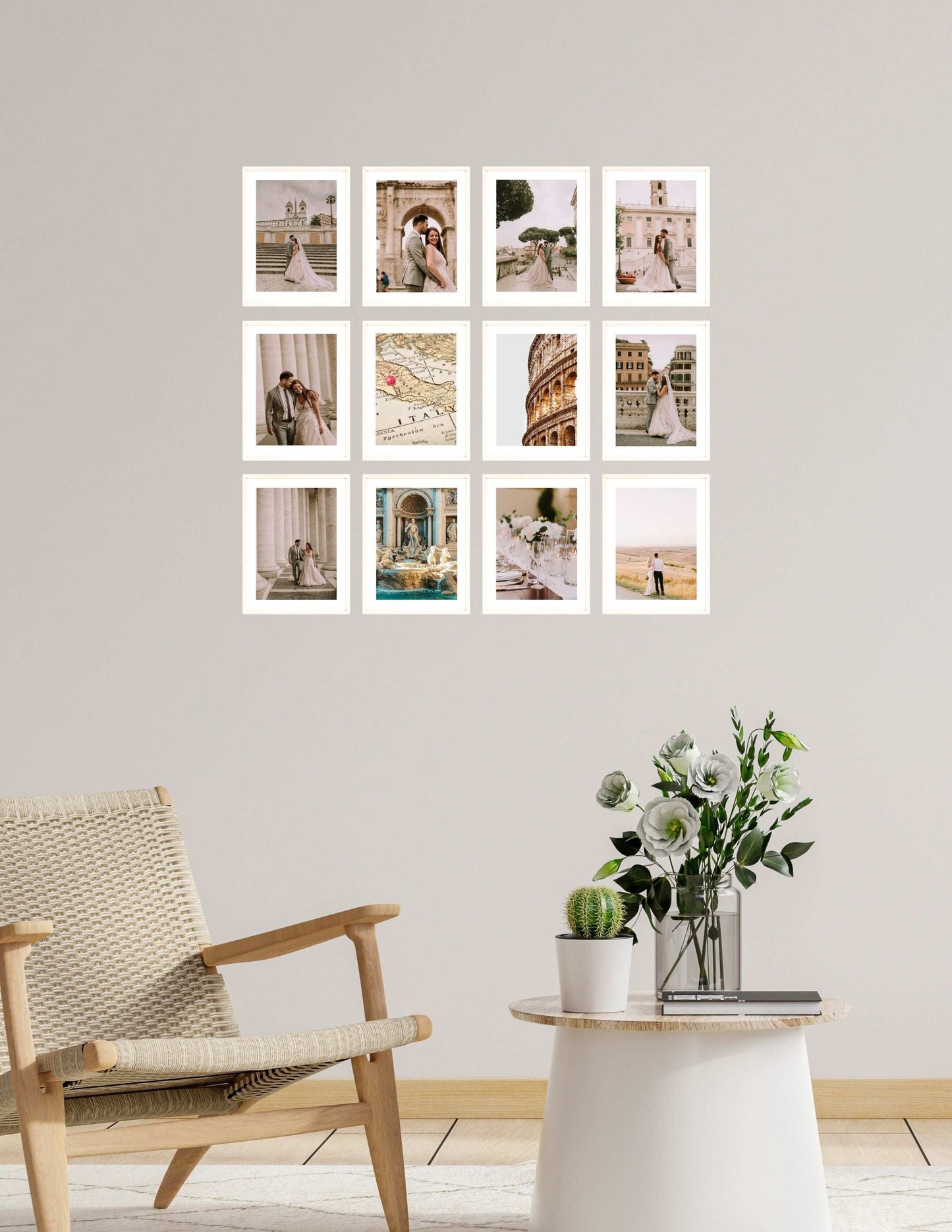 8x11 MagFrames – Magnetic Peel & Stick Photo Frame for Gallery Wall & Home Decor White