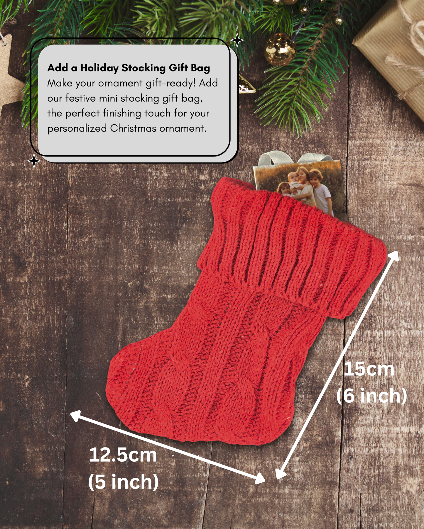 Custom Photo Christmas Ornaments – Magnetic 2x2 Keepsake with Ribbon | Personalized Holiday Gift