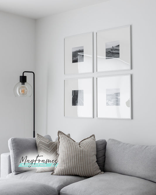 Marcos de fotos magnéticos 20x20 – Galería de pared autoadhesiva | MagFrames Canadá