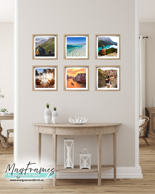 Magnetic Frames Magframes 12x12 Oak Peel and Click no Tools