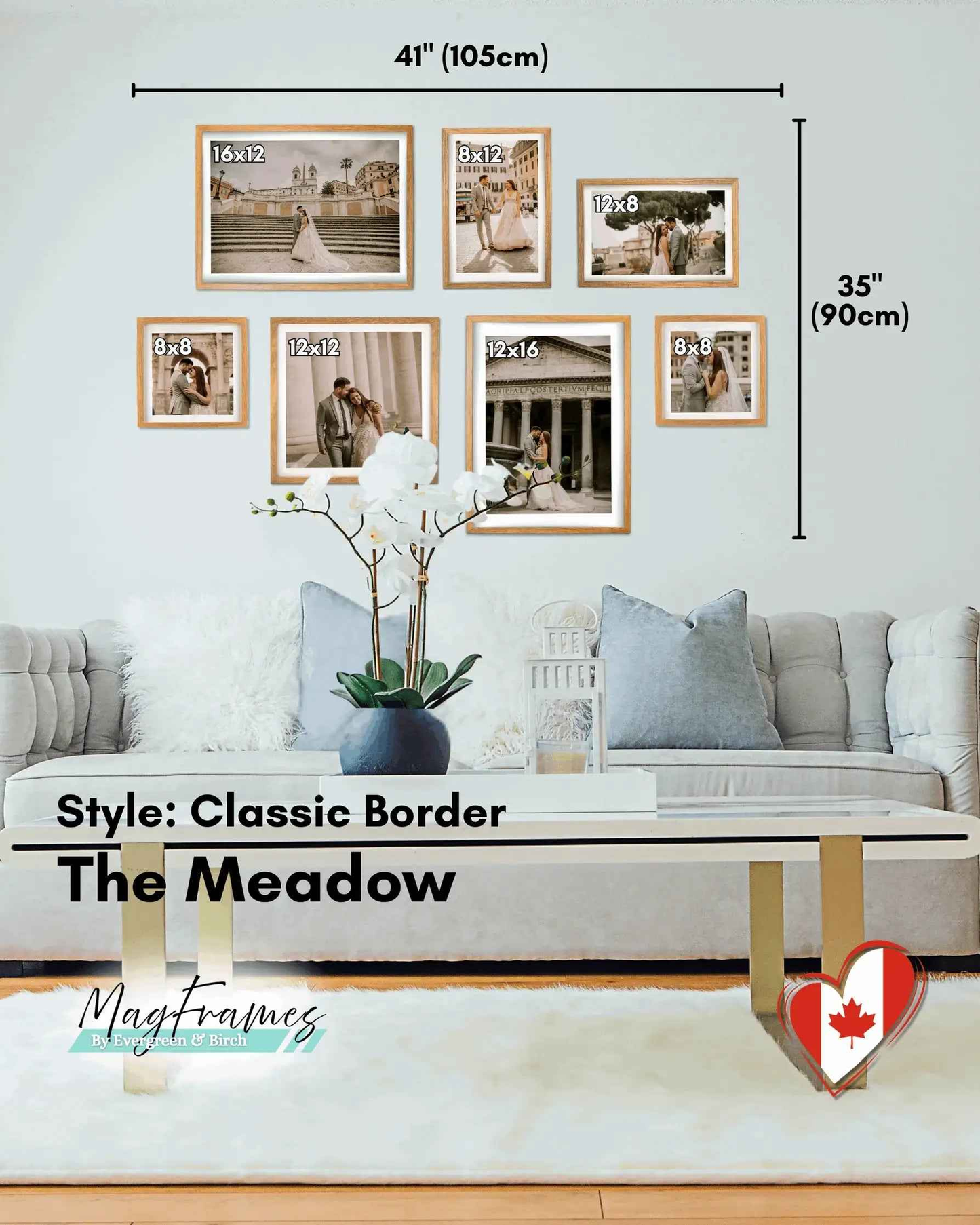 7-Piece Magnetic Gallery Wall Set | The Meadow MagFrames Canada
