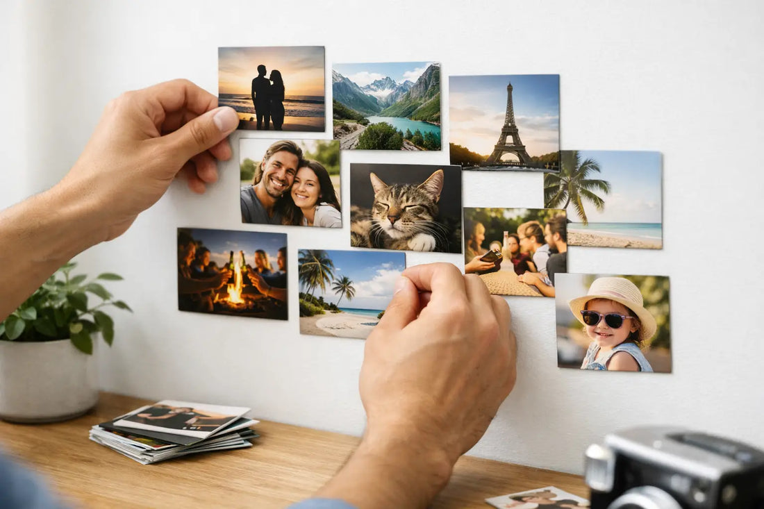 How to Arrange Photo Magnets on Your Wall