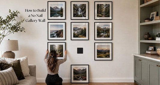 How to Build a No Nail Gallery Wall