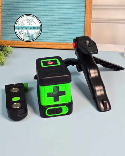 Laser Level for Hanging MagFrames – Dual Green Beam with Tripod & Magnetic Brackets