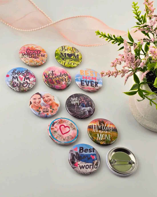 Round Premium "Mothers day" Pin - 1.5"