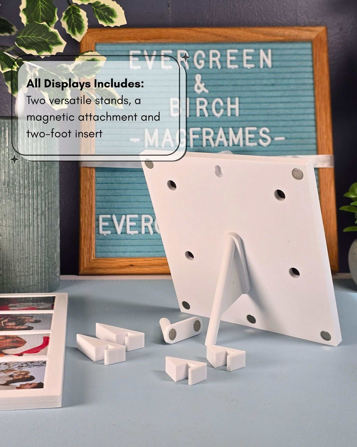 Magnetic Display Frame: Holds 4 Square Magnets