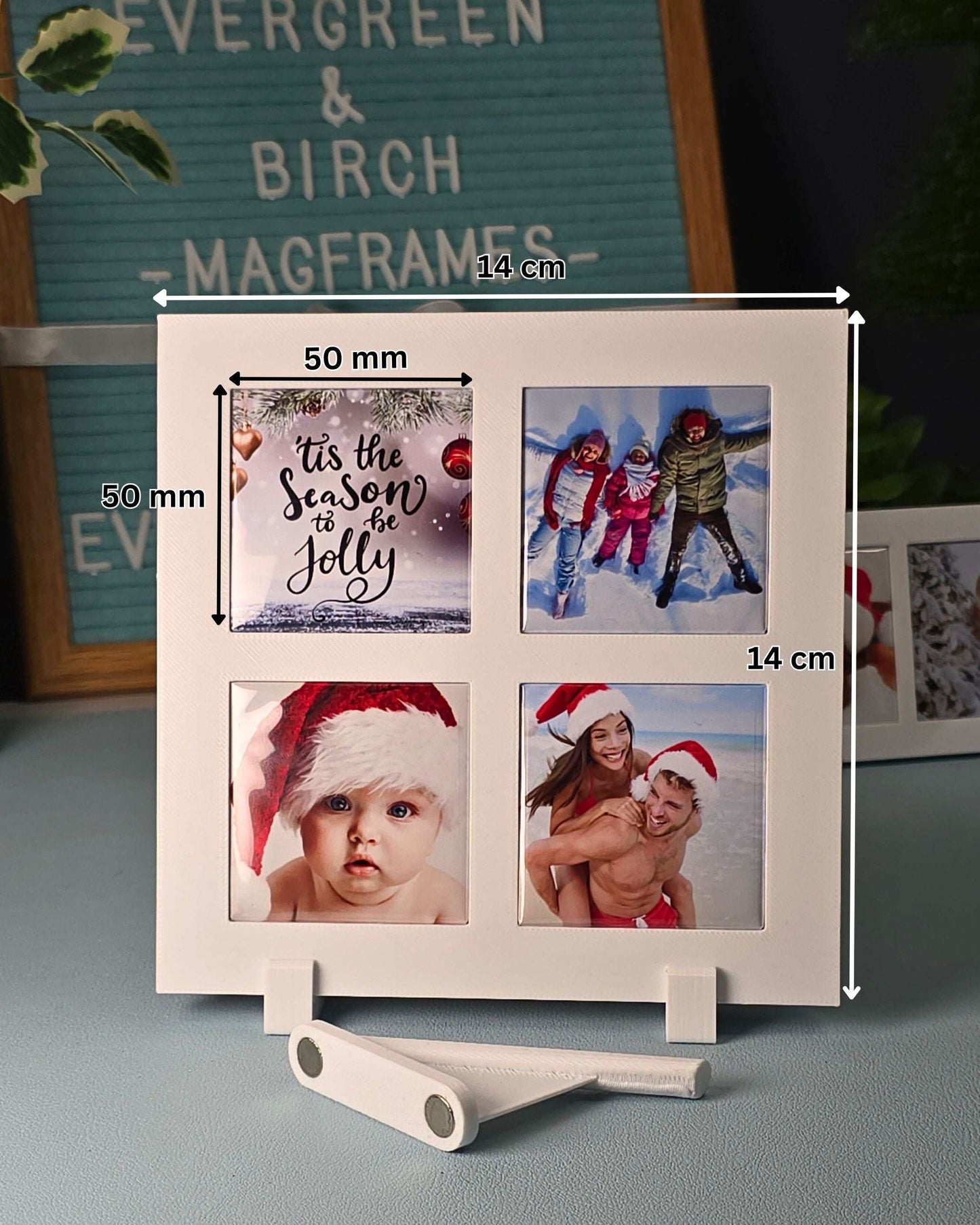 Magnetic Display Frame: Holds 4 Square Magnets
