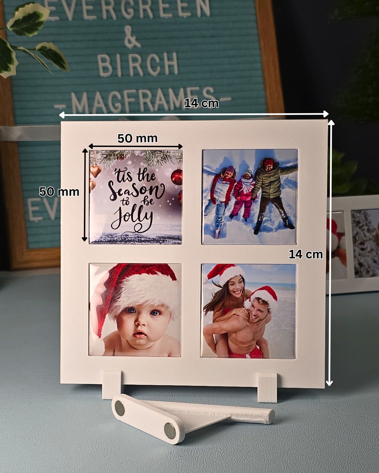 Magnetic Display Frame: Holds 4 Square Magnets