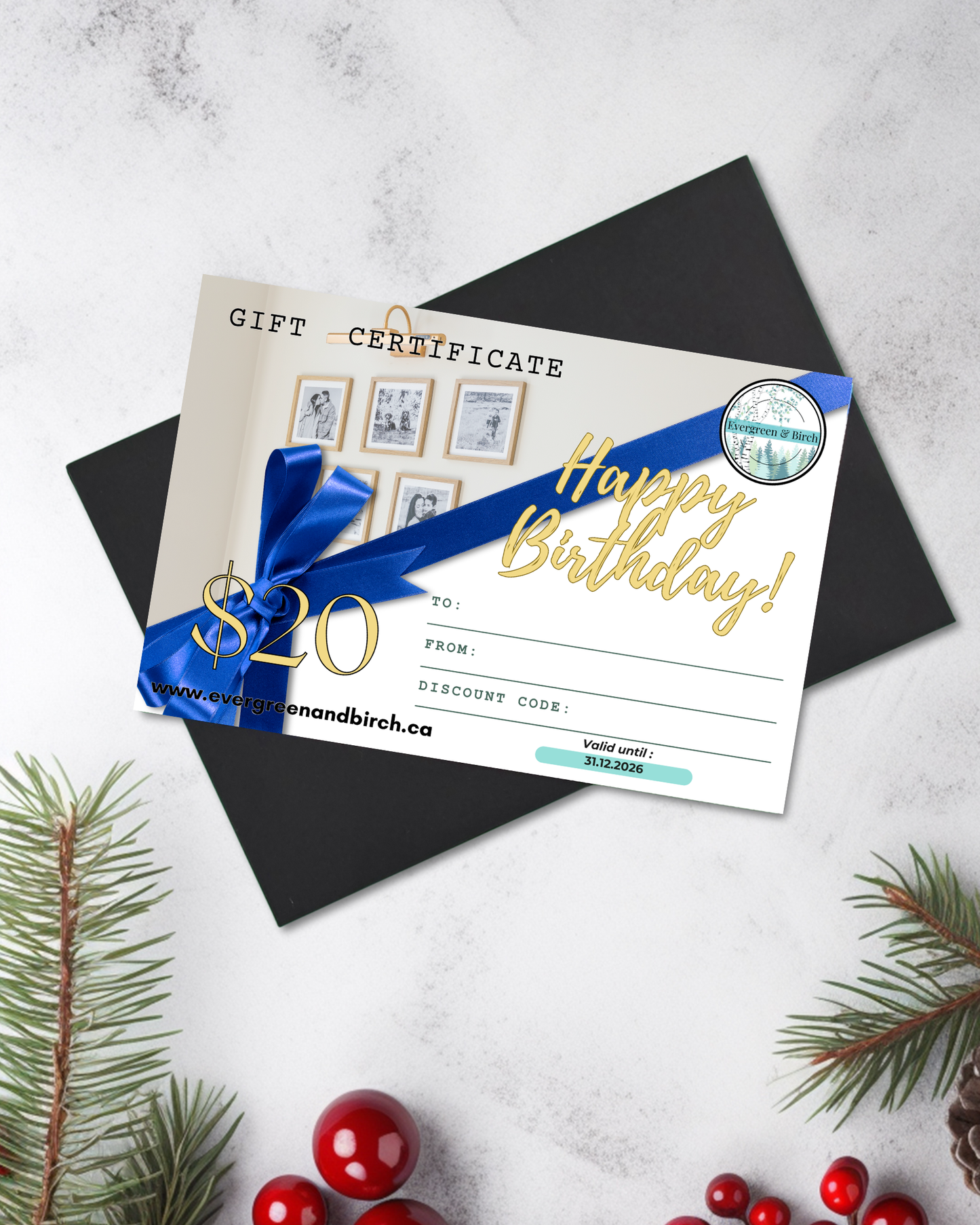 Evergreen & Birch Gift Cards