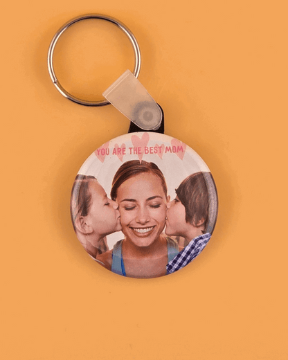 Round Premium "Mothers day" Key chain - 1.5" Custom Photo