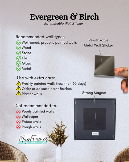 (Pre-Order) 20x20 MagFrames – Magnetic Peel & Stick Photo Frame for Gallery Walls & Home Decor