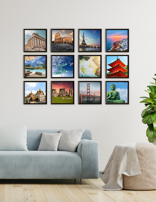 12x12 MagFrames – Magnetic Peel & Stick Photo Frame for Gallery Walls & Home Decor Black