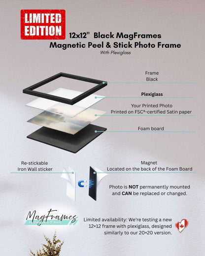12x12 Magnetic Photo Frames – Peel & Stick Gallery Wall | MagFrames Canada