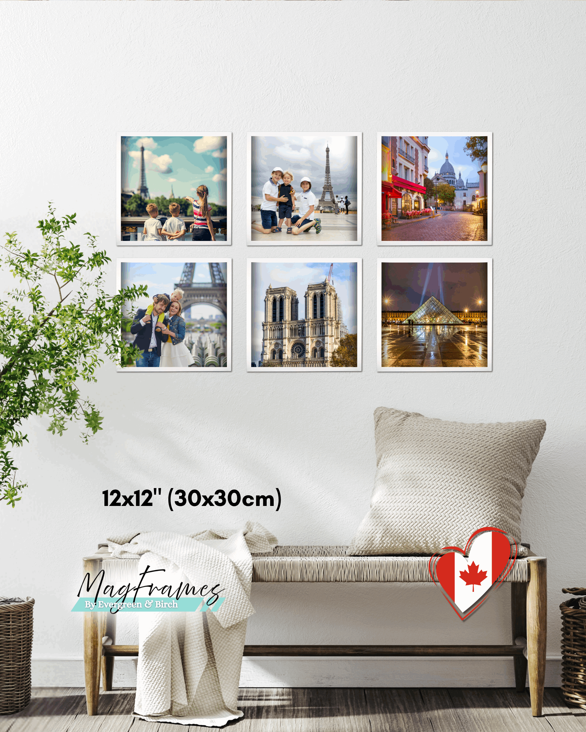 12x12 MagFrames – Magnetic Peel & Stick Photo Frame for Gallery Walls & Home Decor