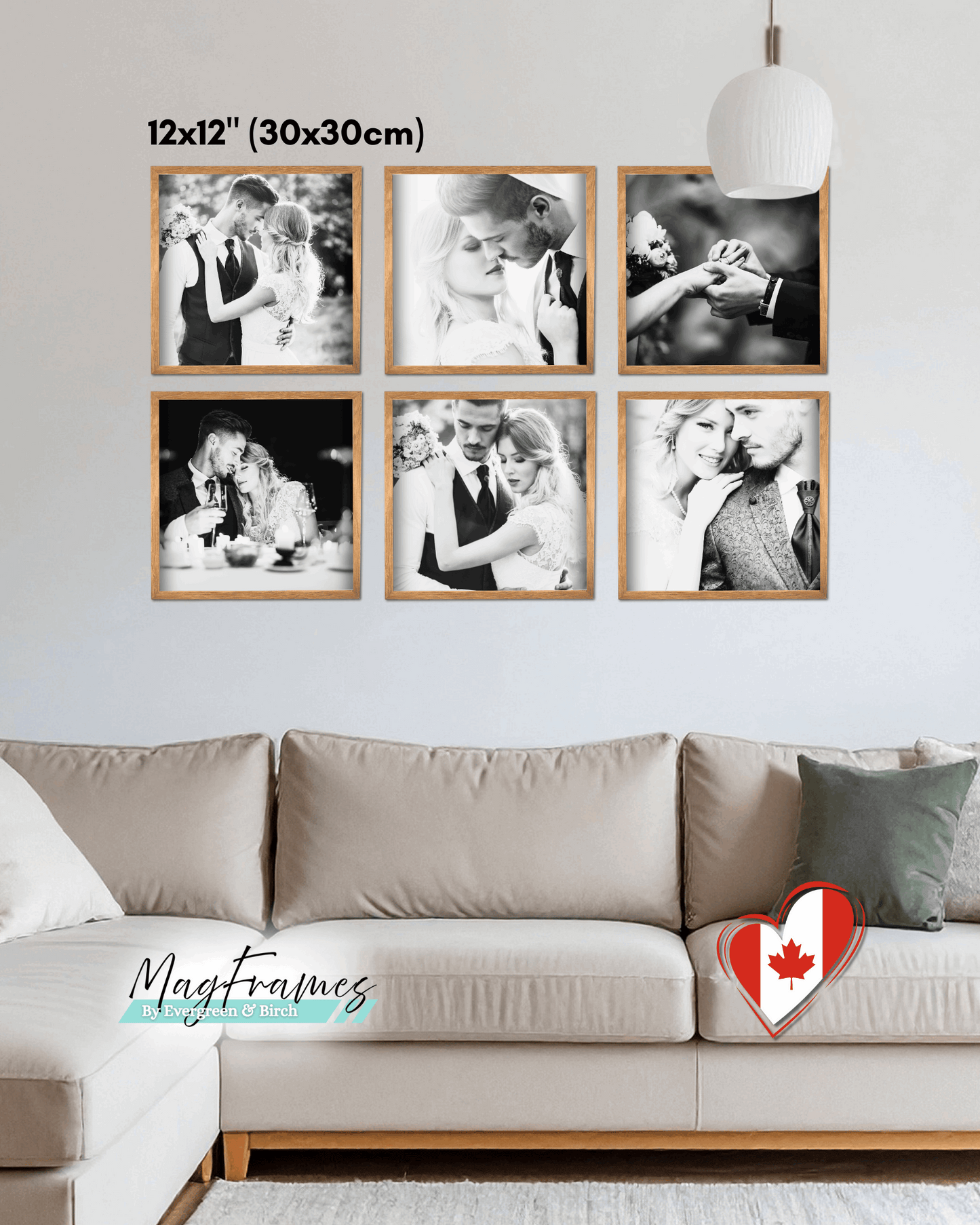12x12 MagFrames – Magnetic Peel & Stick Photo Frame for Gallery Walls & Home Decor
