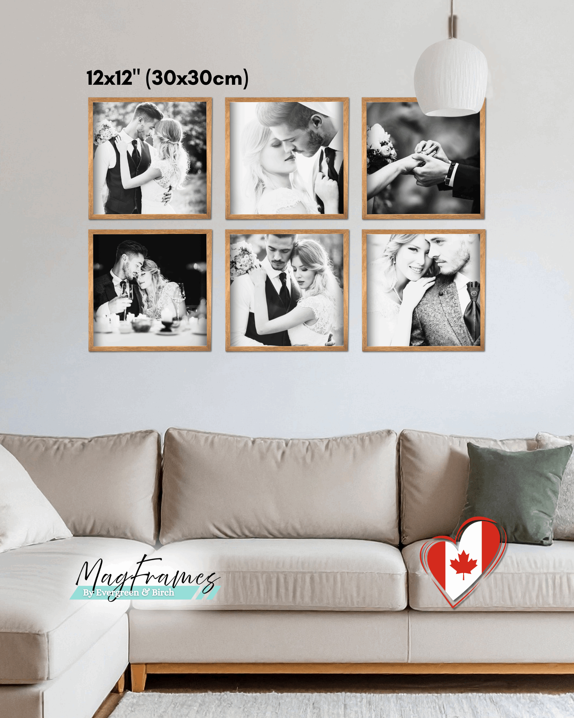 12x12 MagFrames – Magnetic Peel & Stick Photo Frame for Gallery Walls & Home Decor