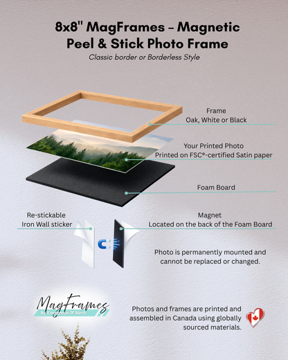 8x8 MagFrames – Peel & Stick Magnetic Frame for Gallery Walls & Home Decor