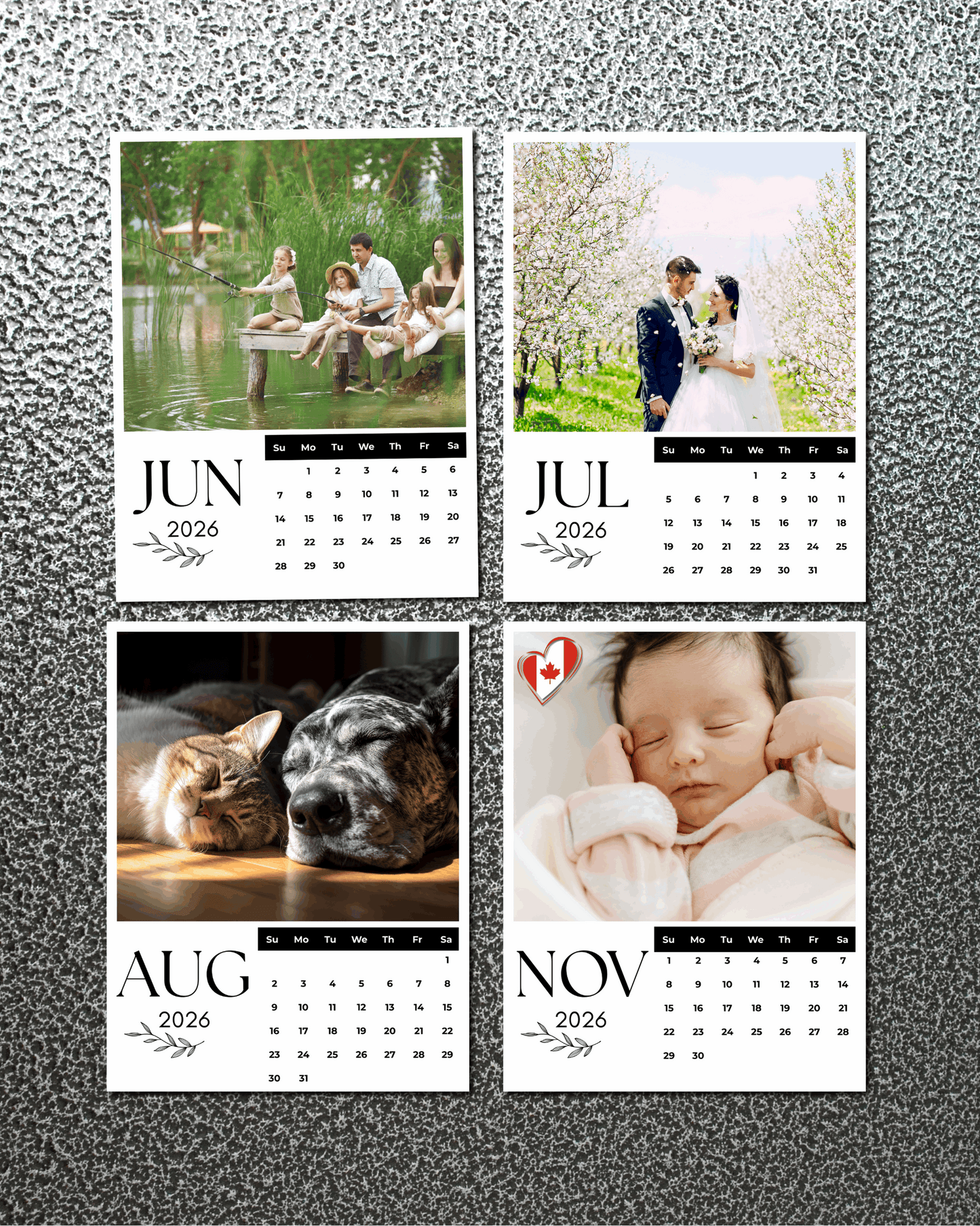 Personalized Magnetic Photo Calendar 2026