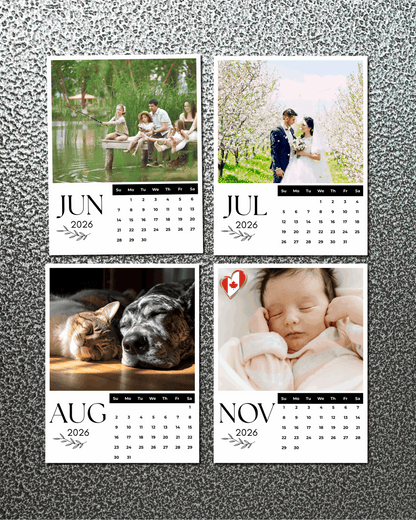 Personalized Magnetic Photo Calendar 2026