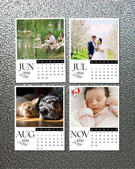 Personalized Magnetic Photo Calendar 2026