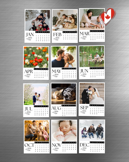 Personalized Magnetic Photo Calendar 2026