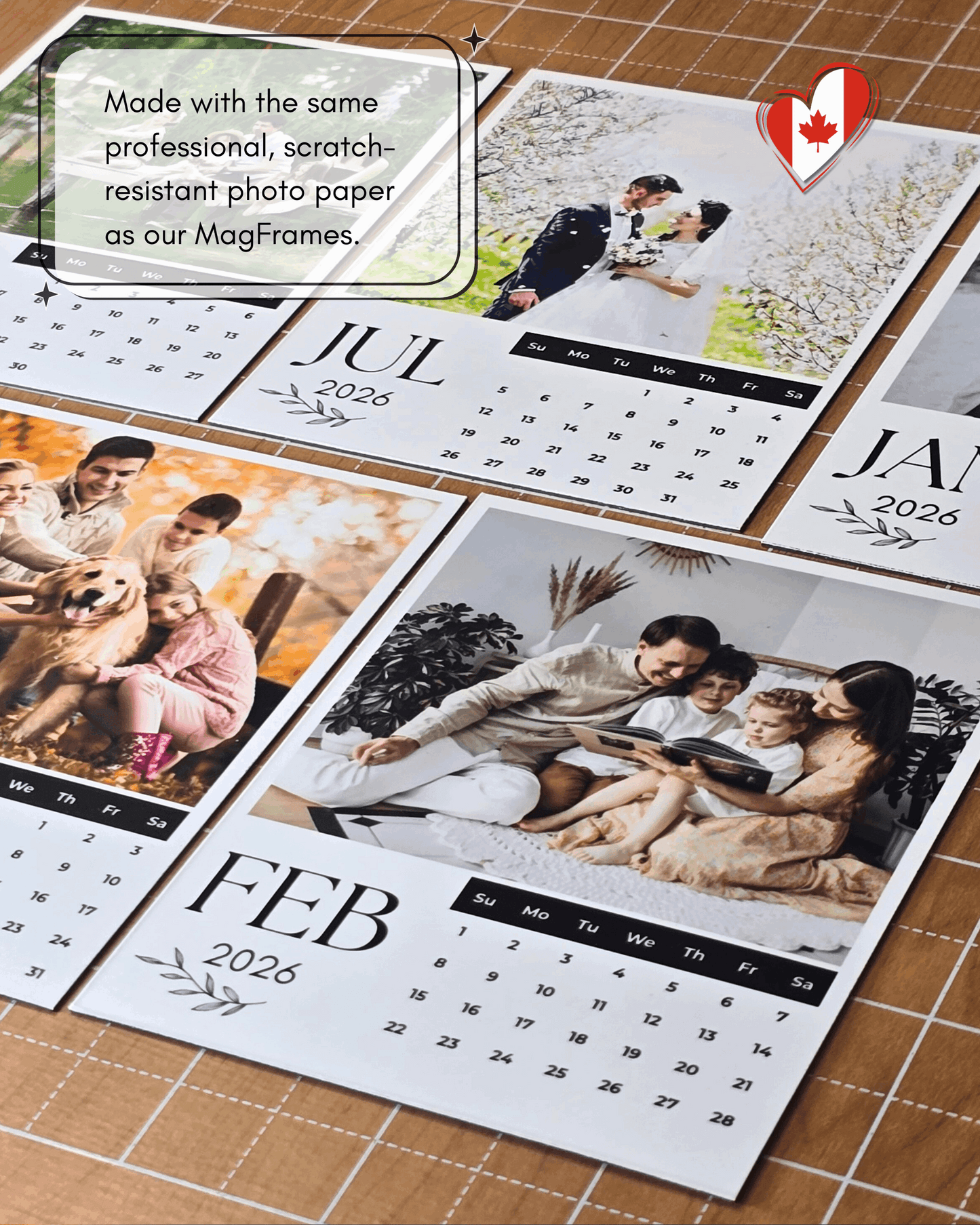 Personalized Magnetic Photo Calendar 2026