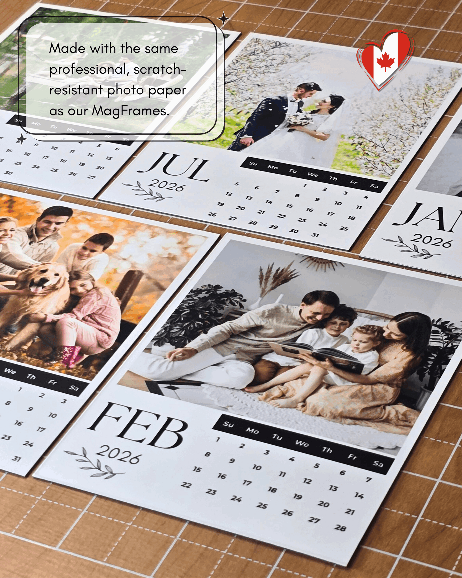 Personalized Magnetic Photo Calendar 2026