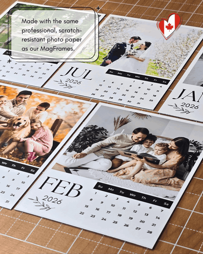 Personalized Magnetic Photo Calendar 2026