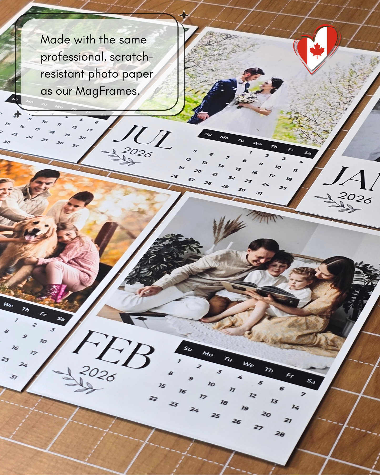 Personalized Magnetic Photo Calendar 2026
