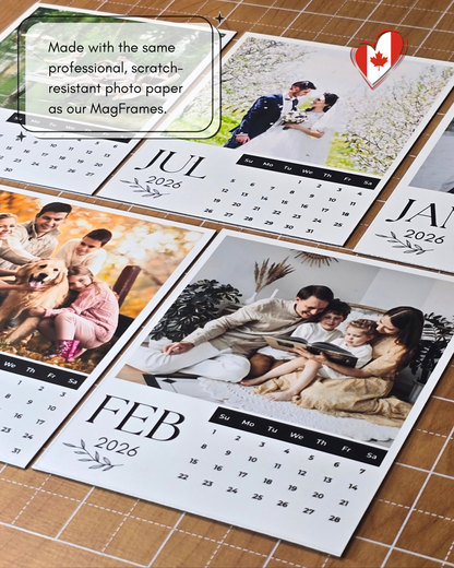 Personalized Magnetic Photo Calendar 2026