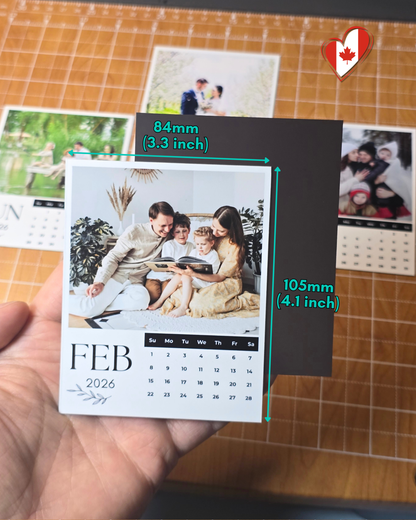 Personalized Magnetic Photo Calendar 2026
