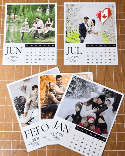 Personalized Magnetic Photo Calendar 2026