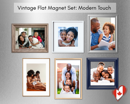 Vintage Frame Photo Magnets – Custom Refrigerator Gallery (Set of 6)