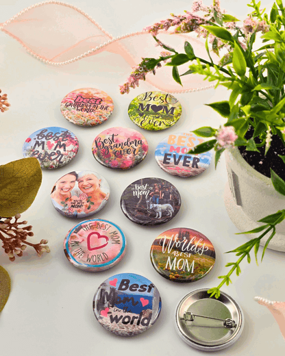 Round Premium "Mothers day" Pin - 1.5"