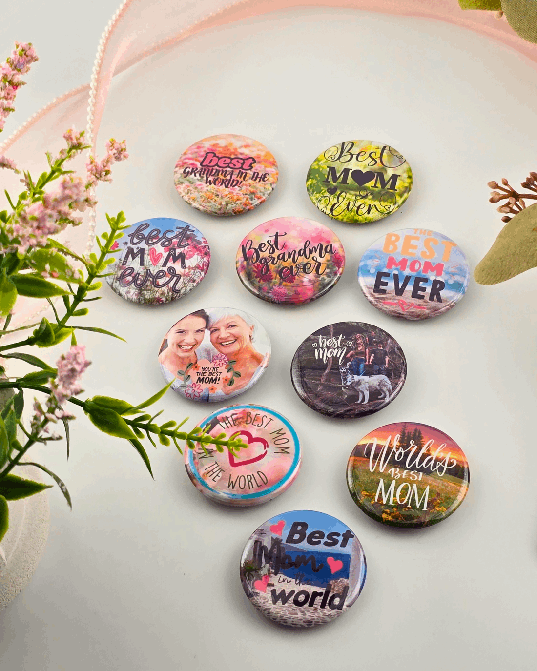 Round Premium "Mothers day" Magnet - 1.5"
