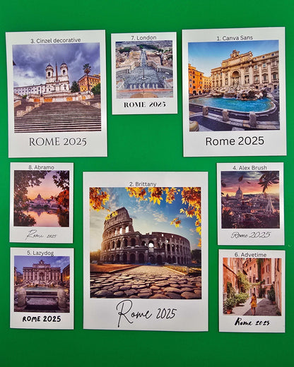 Retro Magnetic Prints-with TEXTS, Set of 9