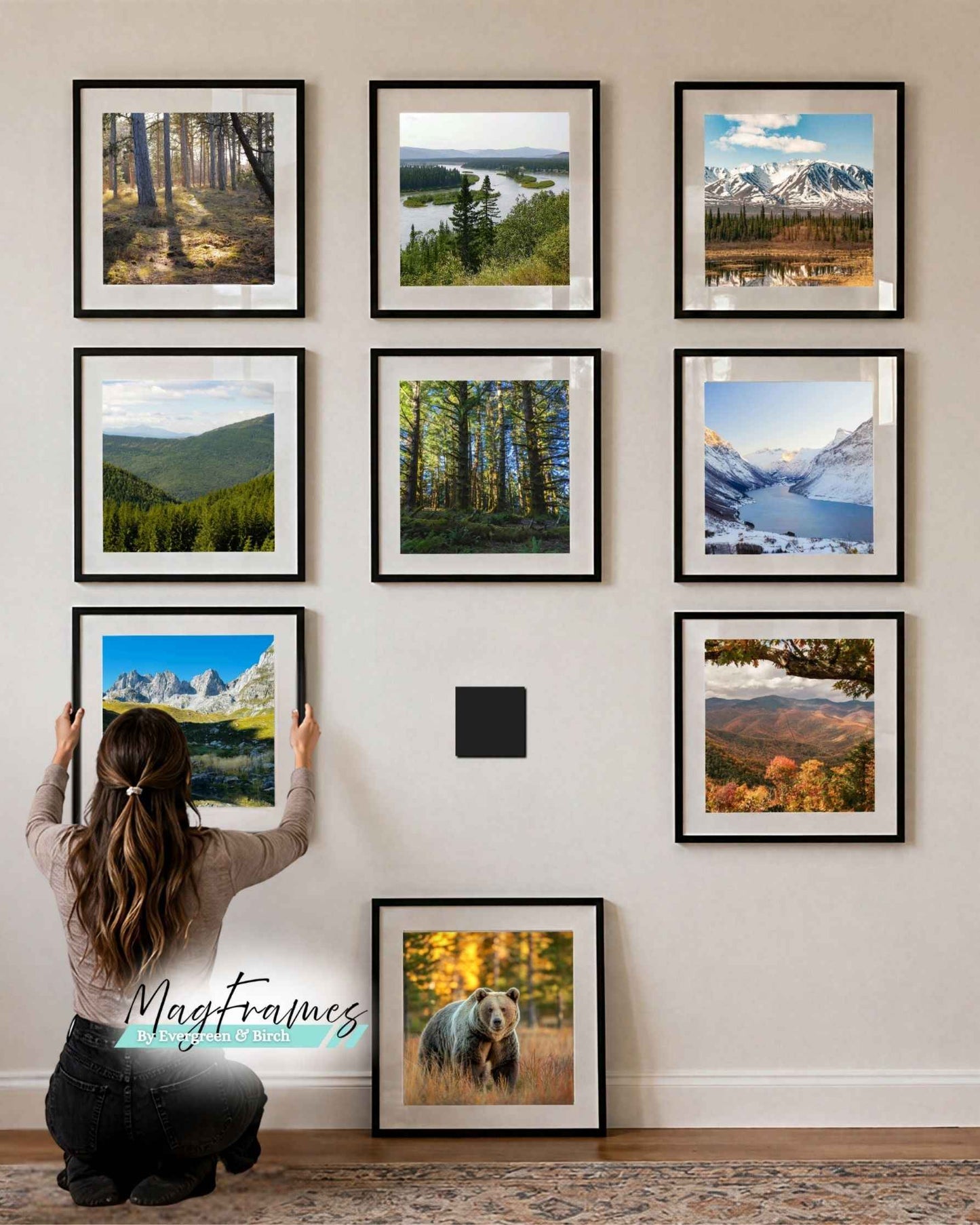 20x20 Magnetic Photo Frames – Peel & Stick Gallery Wall | MagFrames Canada
