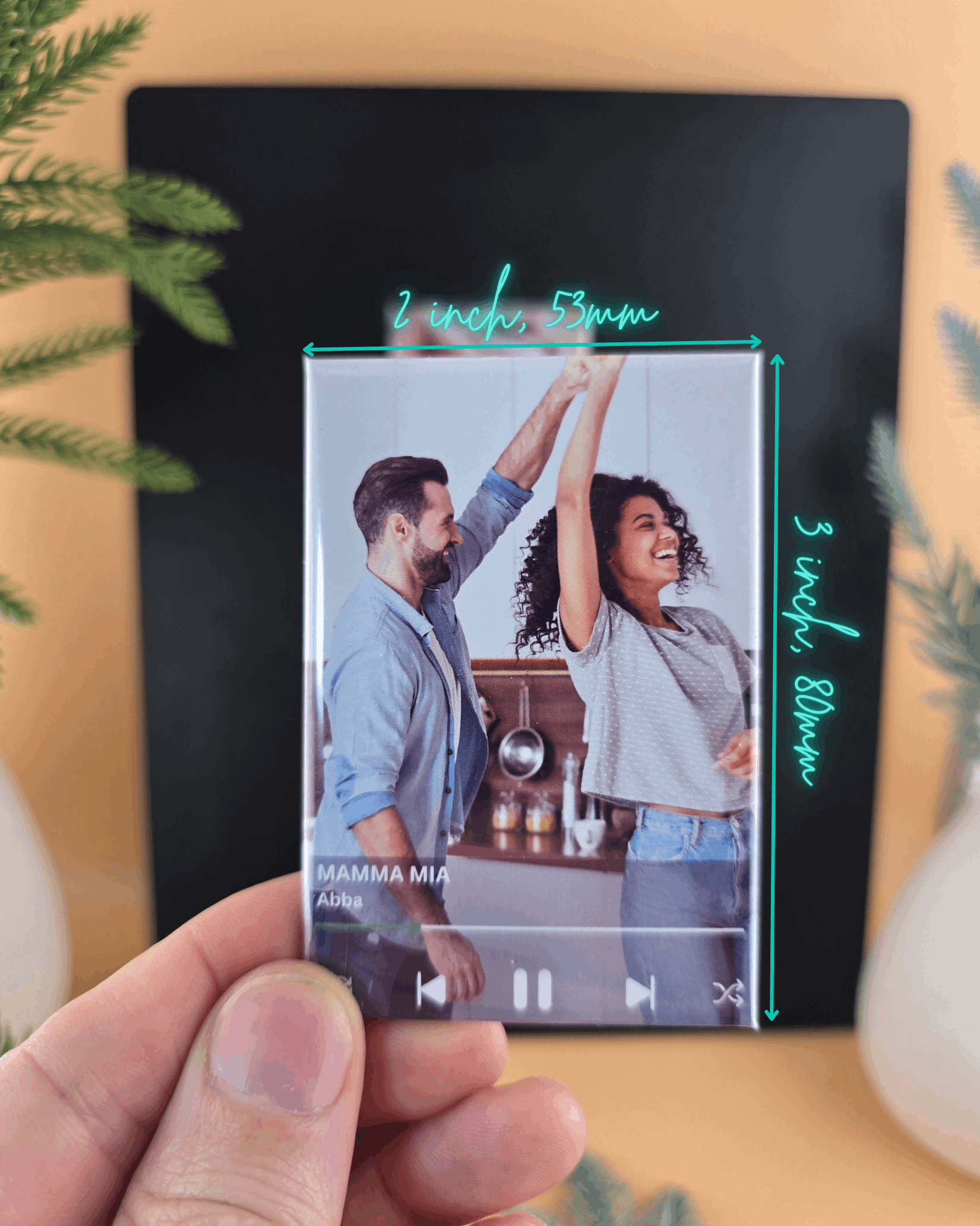 "NFC Music" -Premium- Custom Rectangle, Photo Magnets, Set of 2