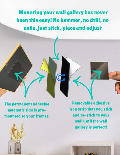 12x12 MagFrames – Magnetic Peel & Stick Photo Frame for Gallery Walls & Home Decor
