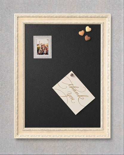 14x18 Antique Ivory Magnetic Board – Solid Wood Framed Magnet Board