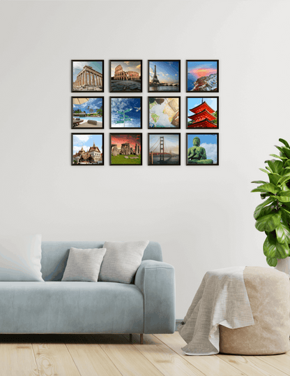 8x8 MagFrames – Peel & Stick Magnetic Frame for Gallery Walls & Home Decor Black