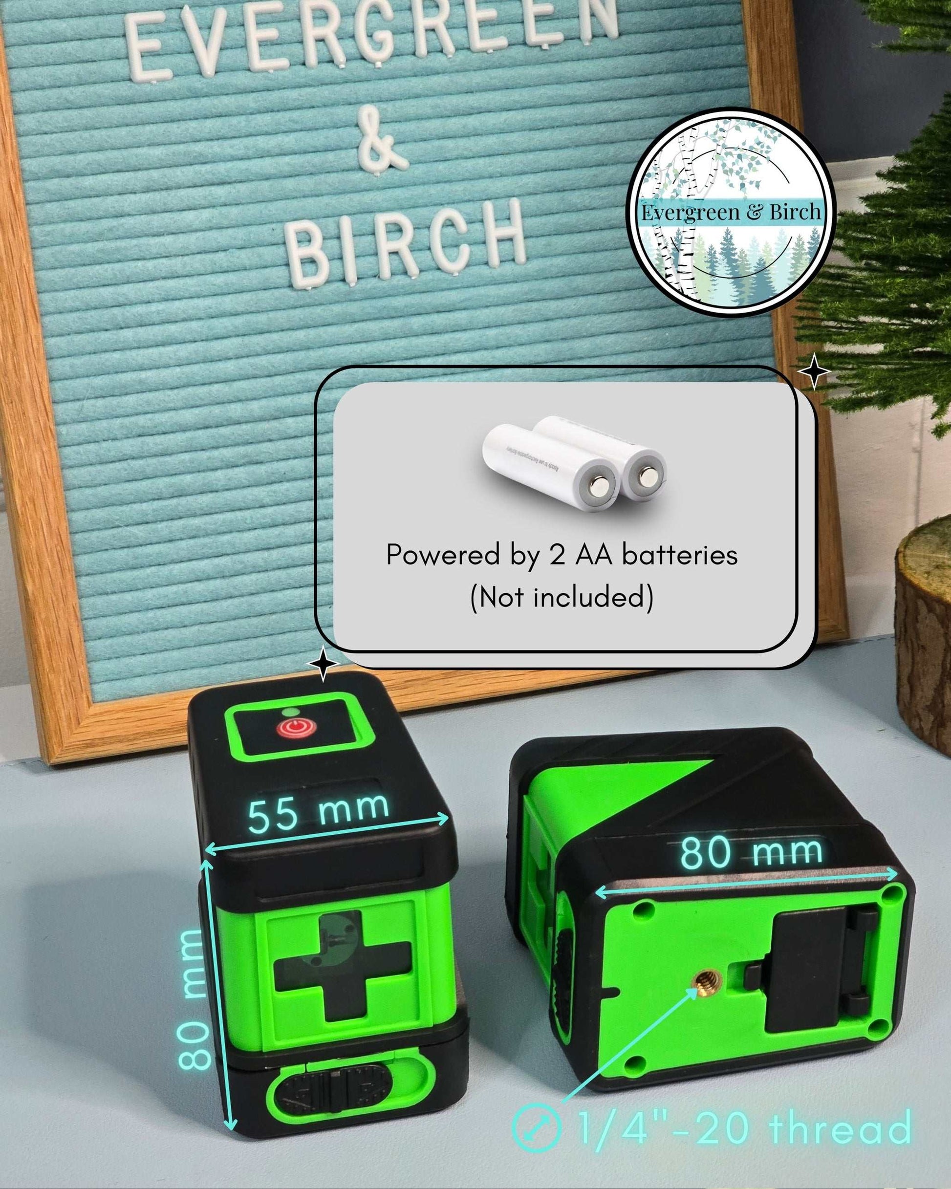 Laser Level for Hanging MagFrames – Dual Green Beam with Tripod & Magnetic Brackets