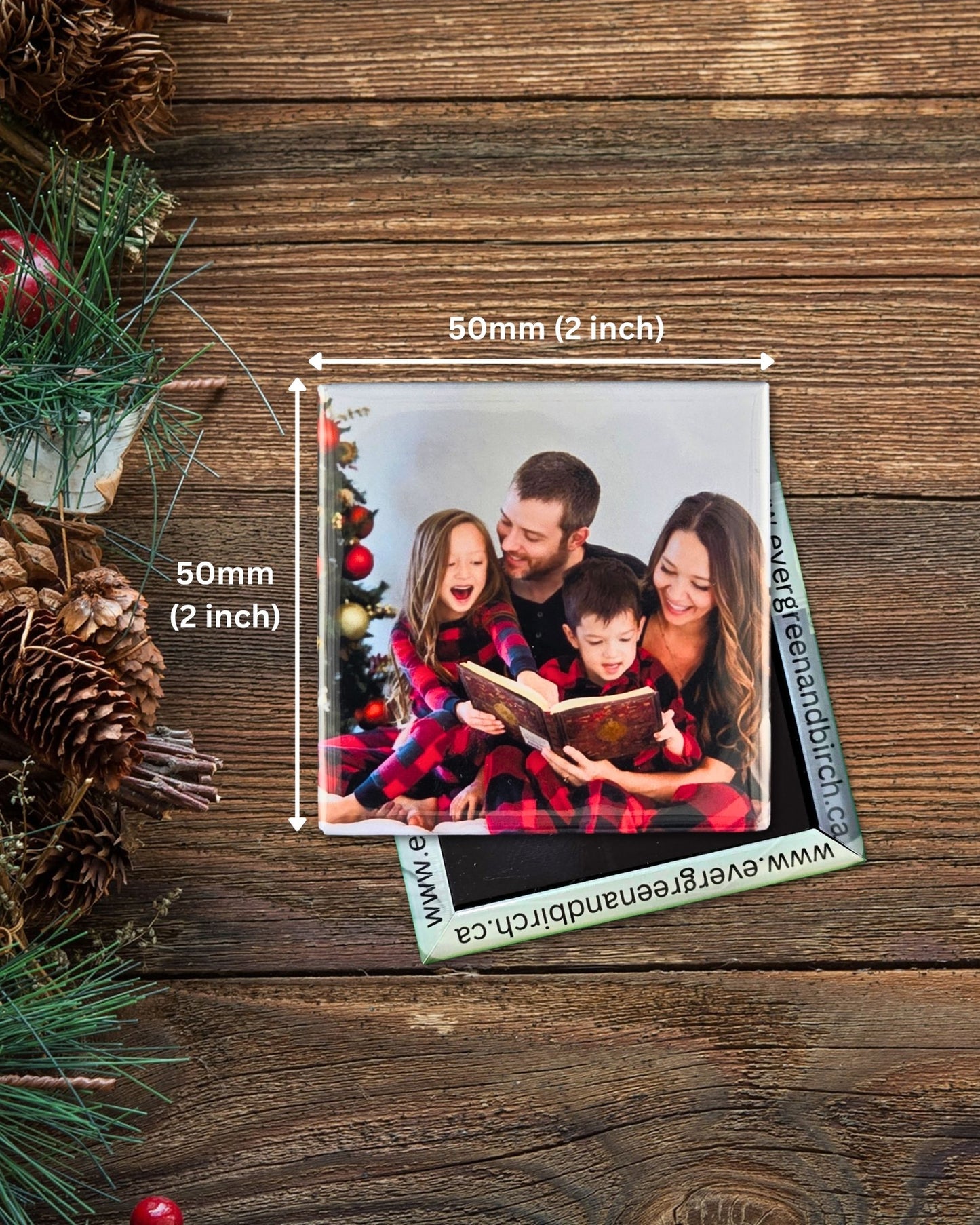 Custom Christmas Photo Magnets – 50x50mm (2x2")