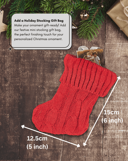 Custom Photo Christmas Ornaments – Magnetic 2x2 Keepsake with Ribbon | Personalized Holiday Gift